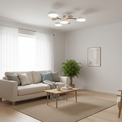 3-Color Dimmable LED Ceiling Chandelier 220V