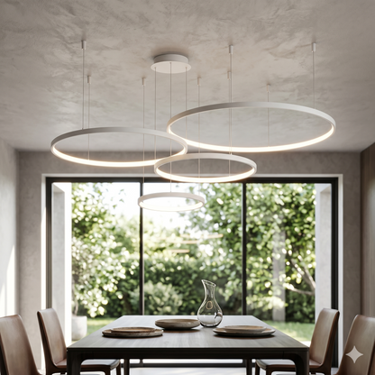 Black Rings Dimmable Modern Pendant Chandelier