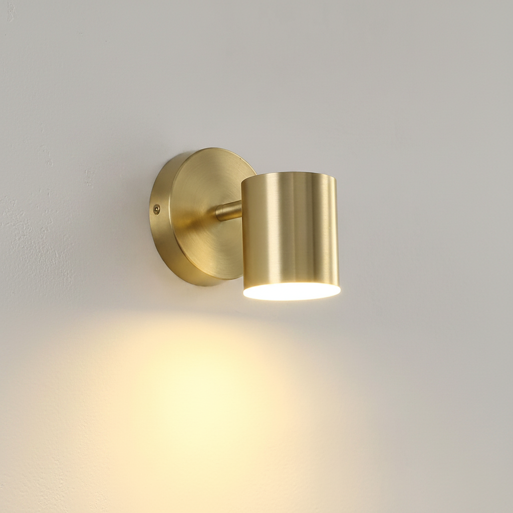 Nordic Rotatable Gold Wall Light with Mirror