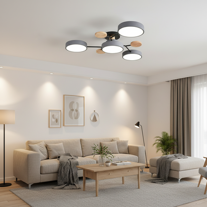 3-Color Dimmable LED Ceiling Chandelier 220V