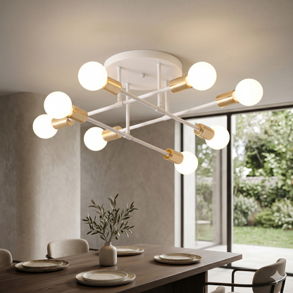 Nordic Minimalist LED Chandelier Black & Gold Diameter 70cm Height 20cm