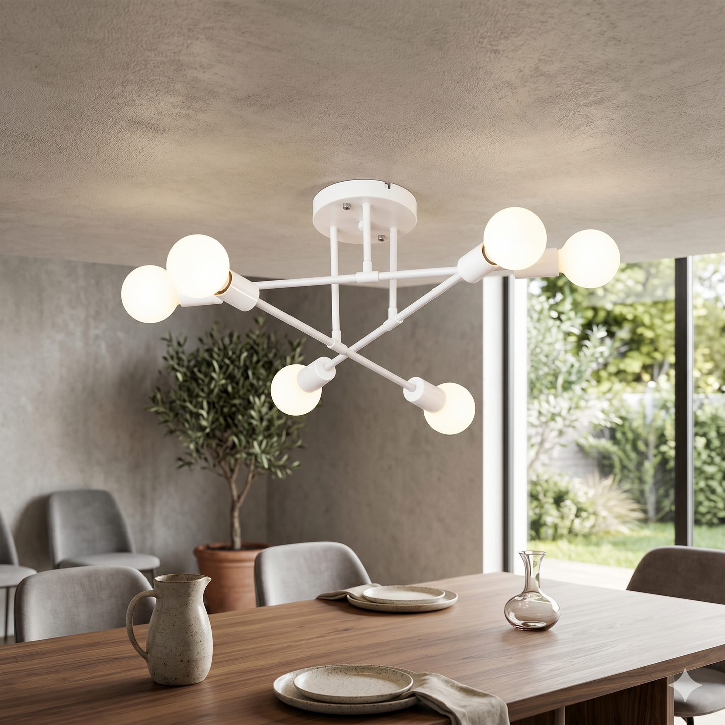 Nordic Minimalist LED Chandelier Black & Gold Diameter 70cm Height 20cm