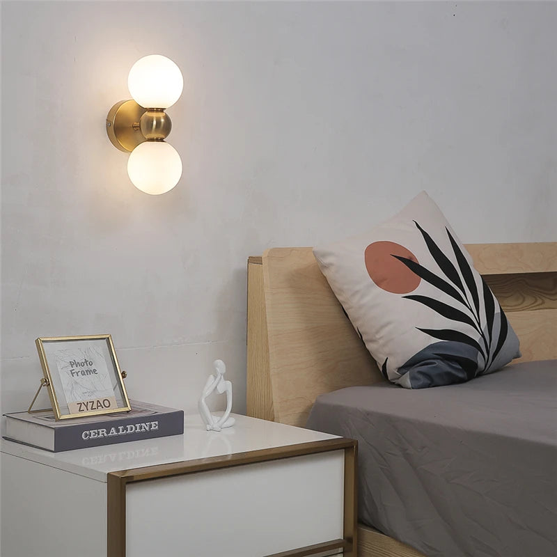 Creative Glass Ball Modern Wall Lamp