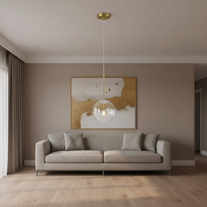 Nordic Glass Ball Pendant Adjustable 2m Chandelier