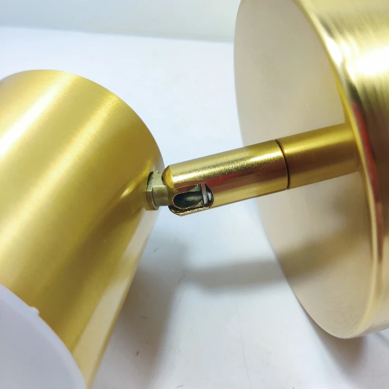 Nordic Rotatable Gold Wall Light with Mirror