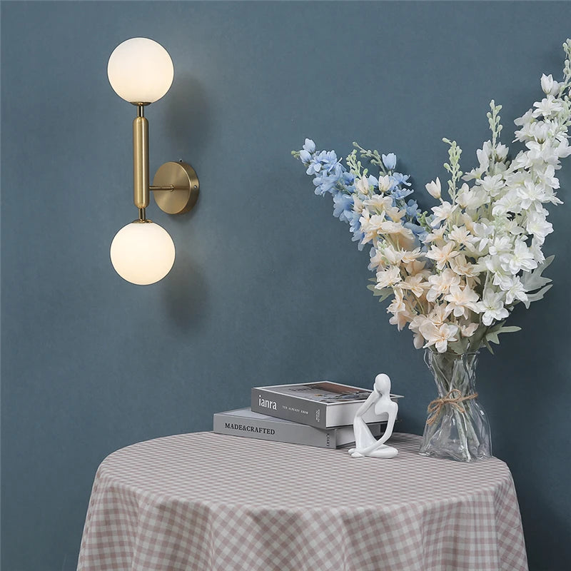Creative Glass Ball Modern Wall Lamp