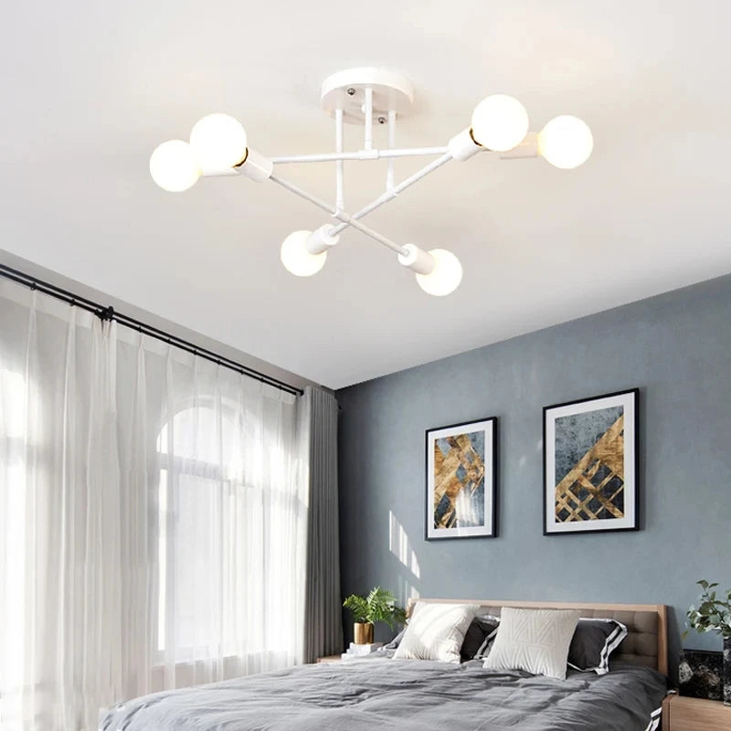 Nordic Minimalist LED Chandelier Black & Gold Diameter 70cm Height 20cm