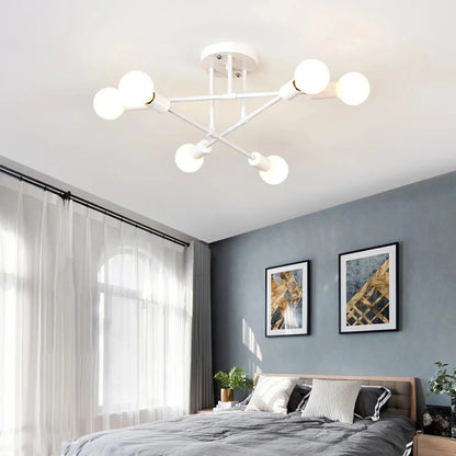 Nordic Minimalist LED Chandelier Black & Gold Diameter 70cm Height 20cm