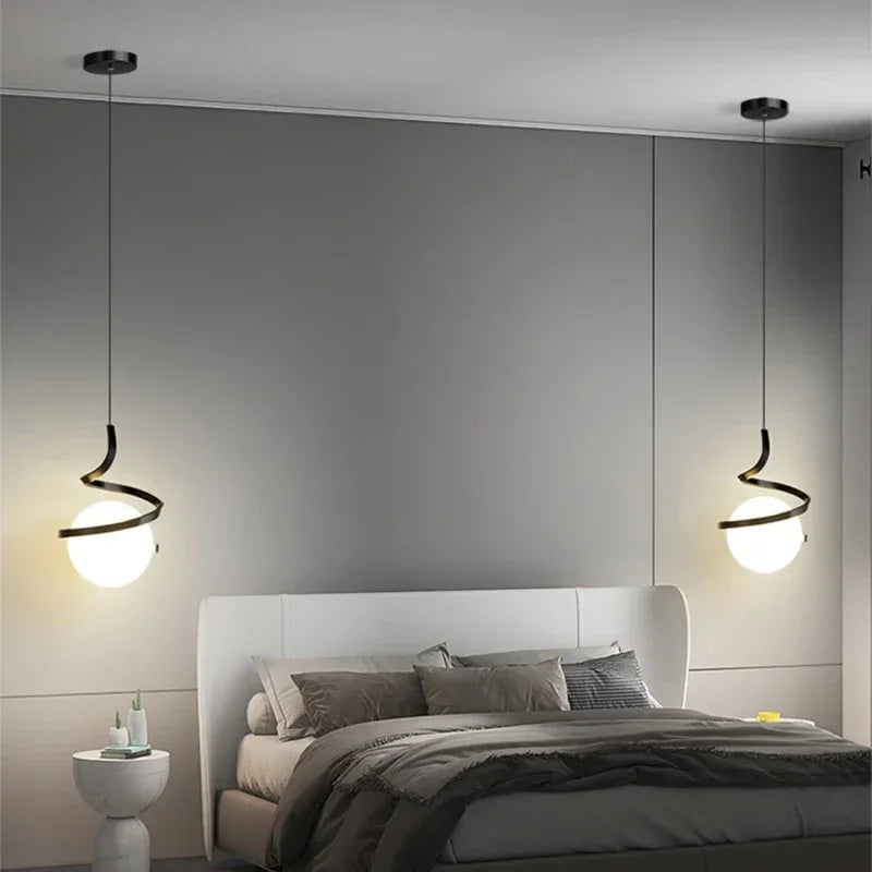 Nordic LED Bedside Hanging Pendant Light