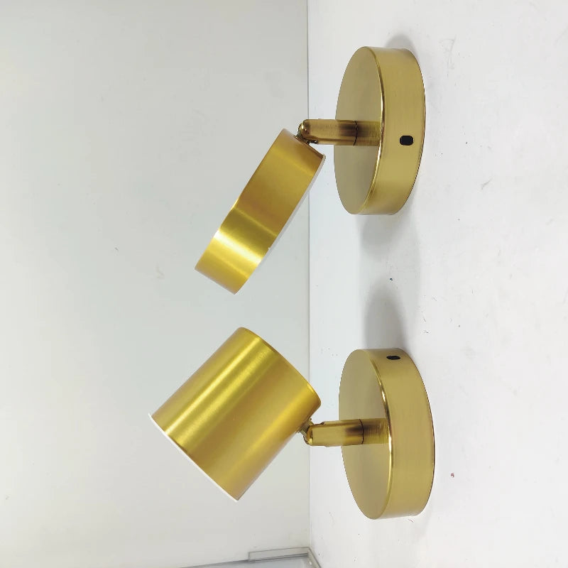 Nordic Rotatable Gold Wall Light with Mirror