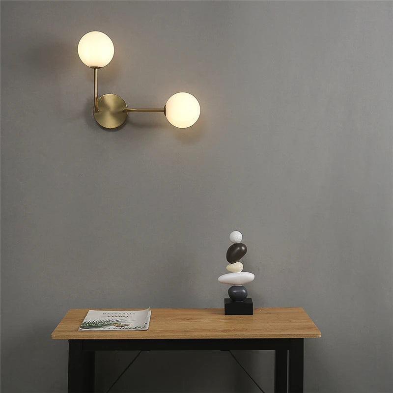 Creative Glass Ball Modern Wall Lamp