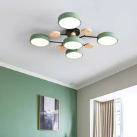 3-Color Dimmable LED Ceiling Chandelier 220V