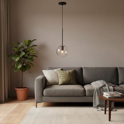 Nordic Glass Ball Pendant Adjustable 2m Chandelier