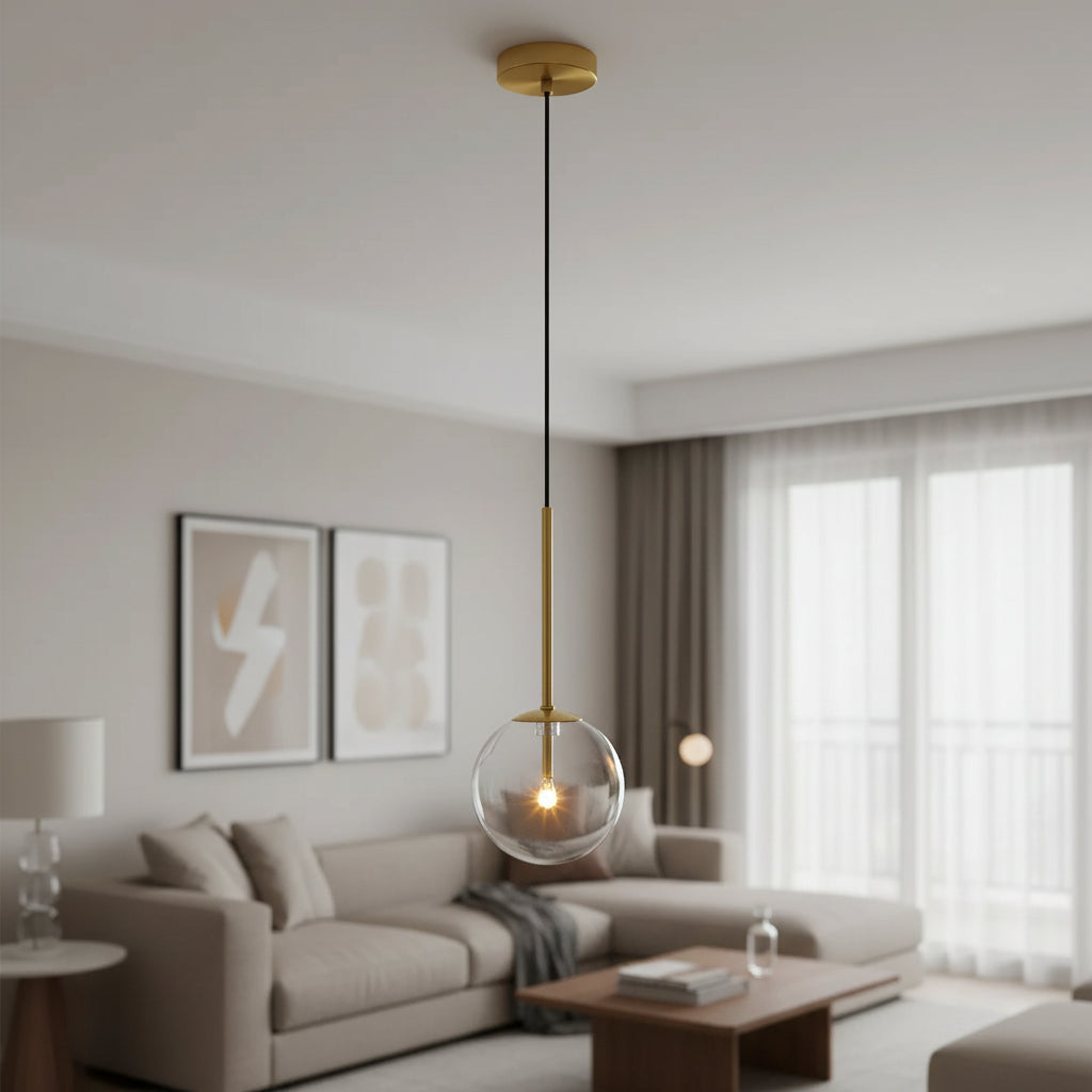 Nordic Glass Ball Pendant Adjustable 2m Chandelier
