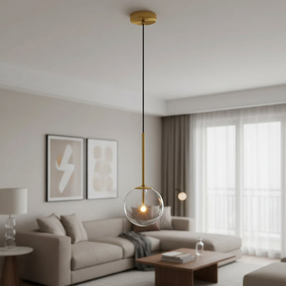 Nordic Glass Ball Pendant Adjustable 2m Chandelier
