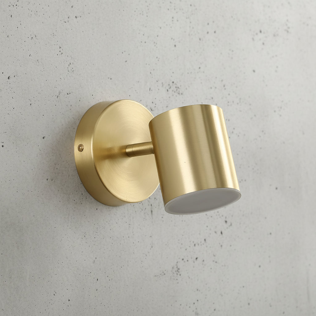 Nordic Rotatable Gold Wall Light with Mirror
