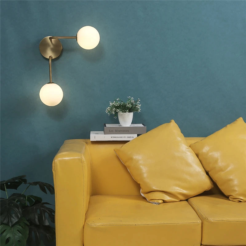 Creative Glass Ball Modern Wall Lamp